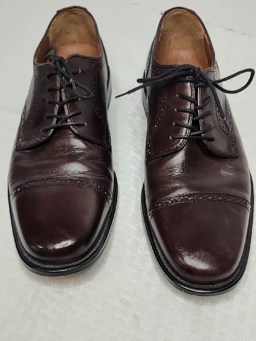 Bostonian Leather Dress Shoes Made in Italy Dk Brown